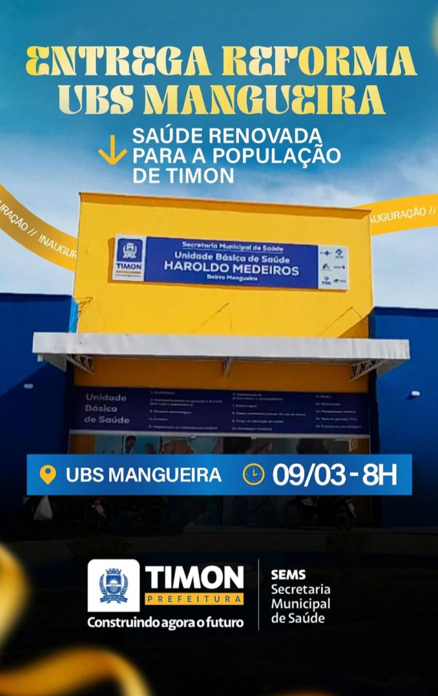 Prefeito Rafael Brito entrega sétima UBS totalmente reformada nesta segunda (09)