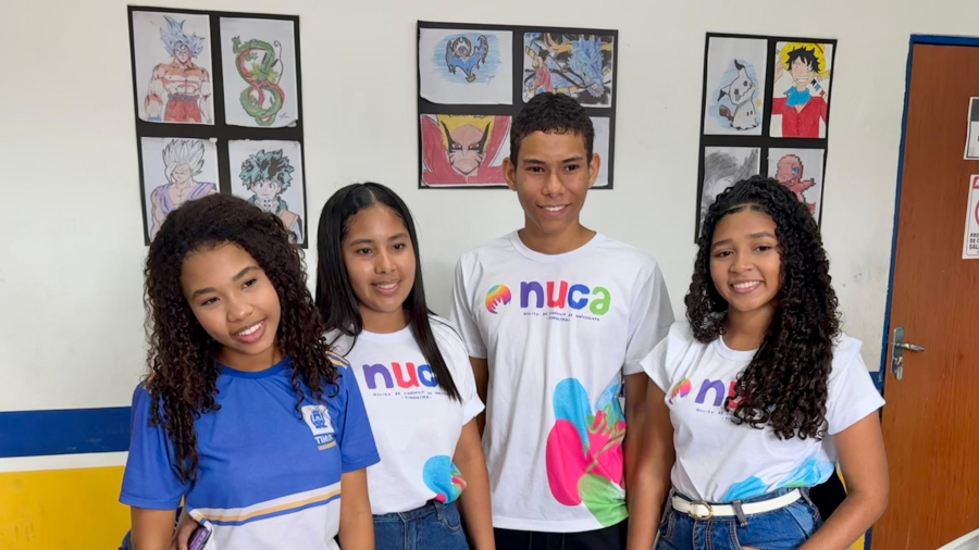 Adolescentes do NUCA participam de ação do Selo UNICEF com foco em arte e educação climática