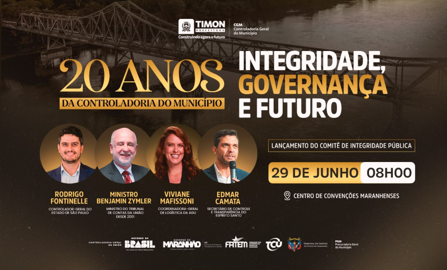 Prefeitura de Timon lança Comitê de Integridade Pública em evento que marca os 20 anos da Controladoria do Município