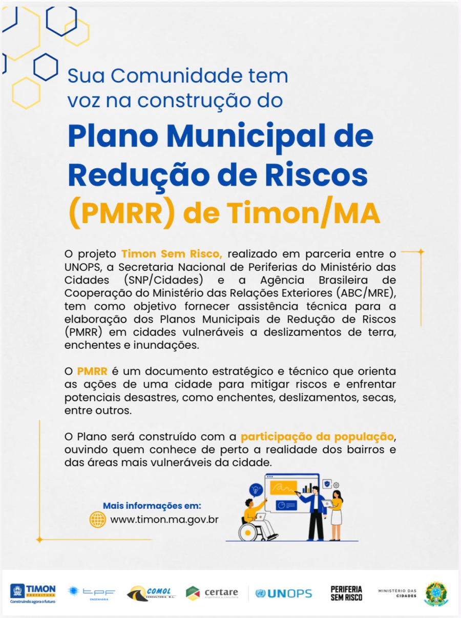 Prefeitura de Timon inicia construção participativa do Plano Municipal de Redução de Riscos