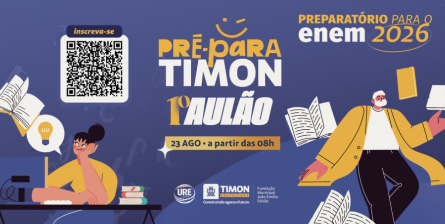 Prefeitura de Timon abre inscrições para o PRÉ-Para Timon 2026 com aulas gratuitas e sorteio de brindes